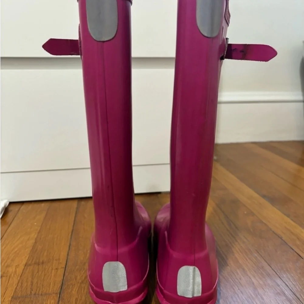 🌧️💗 Hunter Tall Glossy Rain Boots – Hot Pink | Women’s 6 💗🌧️ - Picture 7 of 7